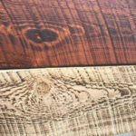 Difference between woods before stain