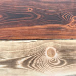 Raised grain stained