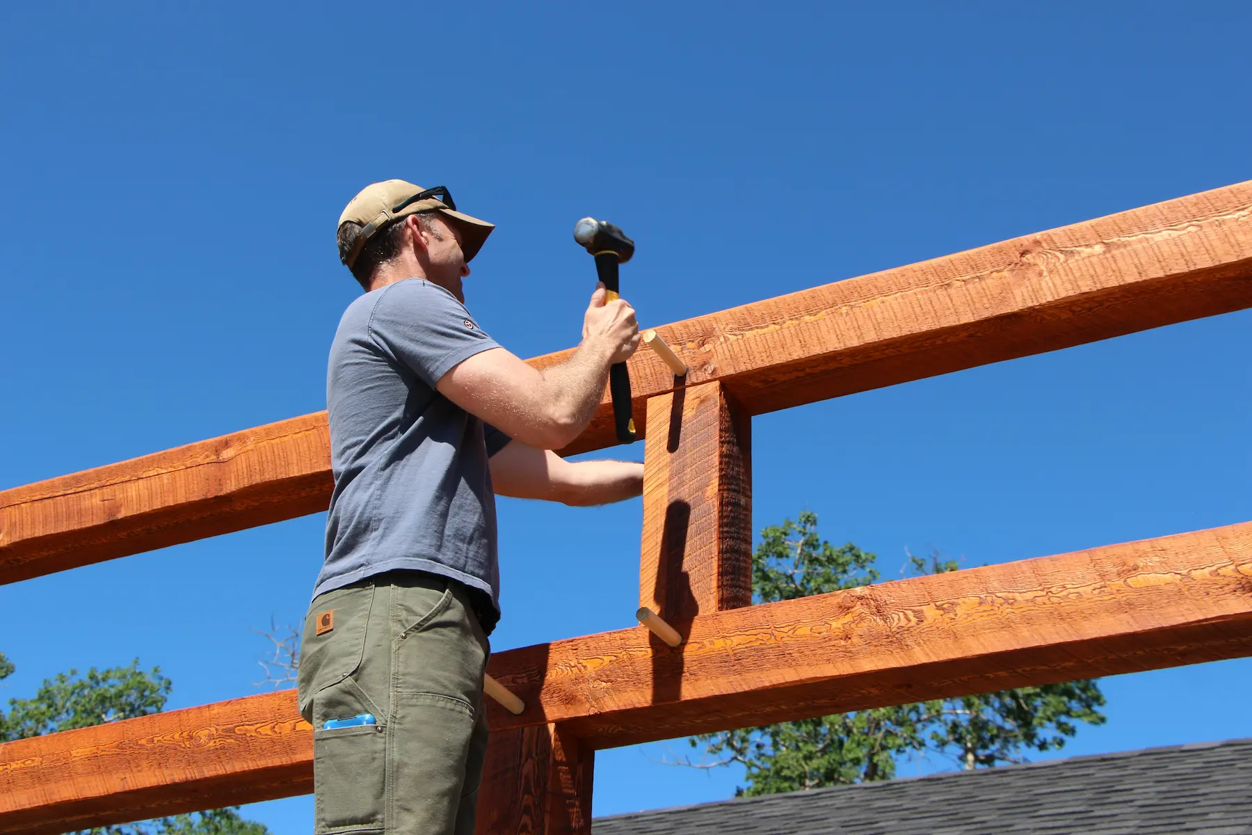 Timber Wwork Other Projects - Timber Frame Homes Alberta - McLeod Creek Timber Frame ...